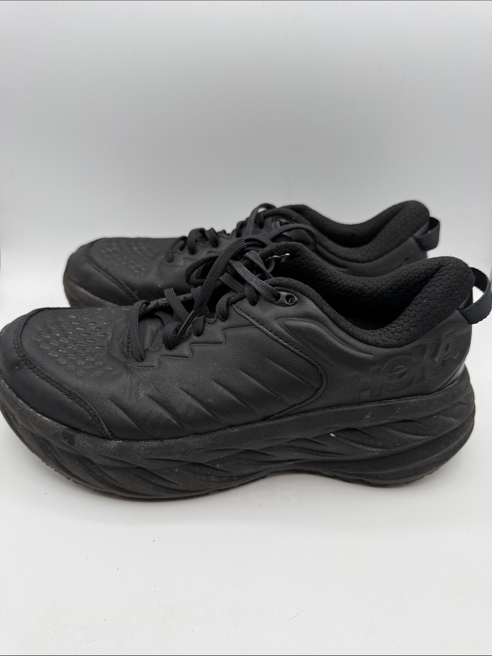 Hoka BONDI SR work shoe Men's 8.5 Black Cushioned Road Running Shoes S14 - Picture 3 of 6
